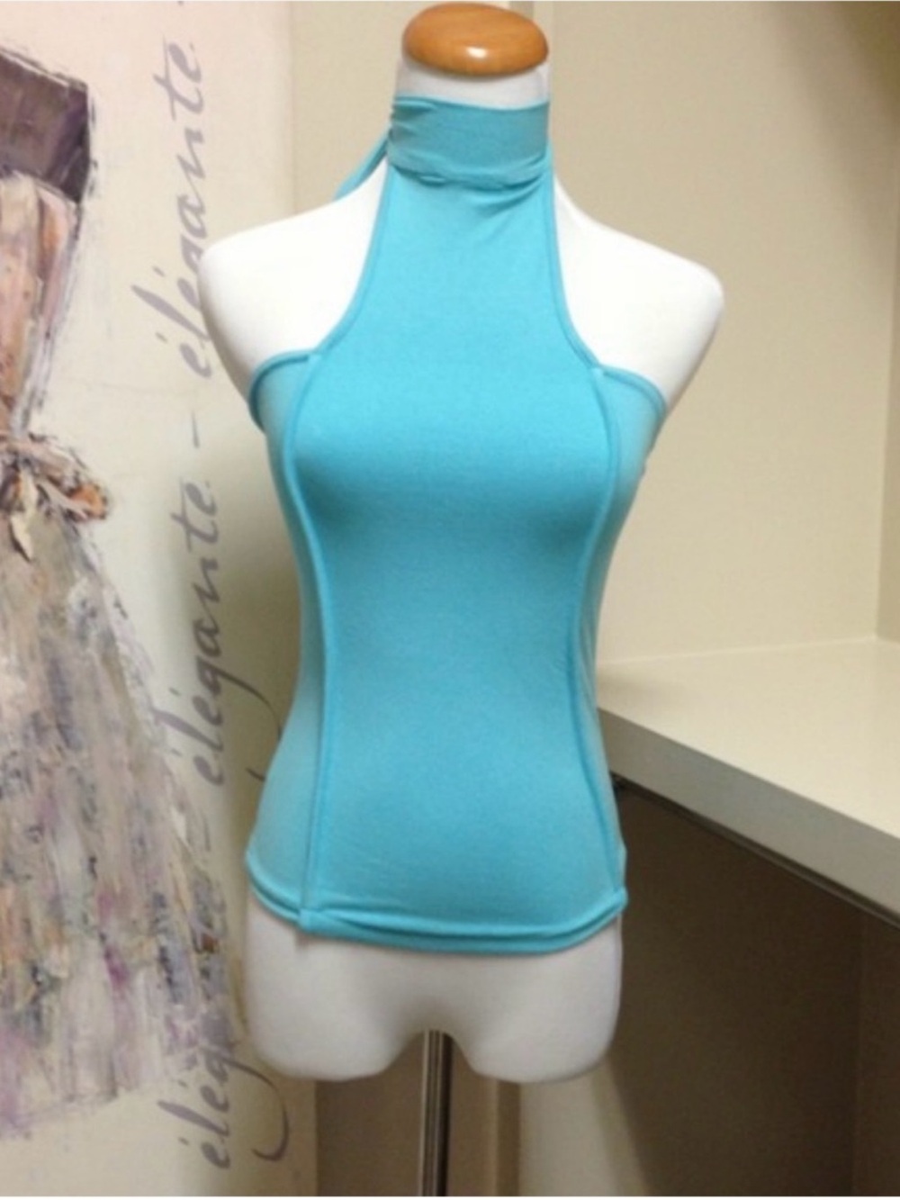 Arden B Teal High-Neck Racerback Tank